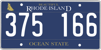 RI license plate 375166