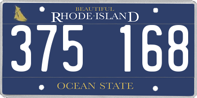 RI license plate 375168