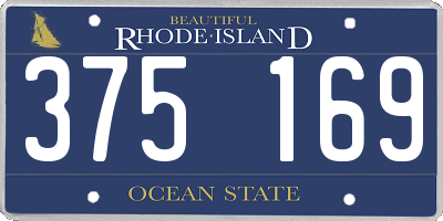 RI license plate 375169