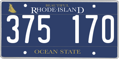 RI license plate 375170