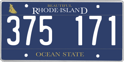 RI license plate 375171