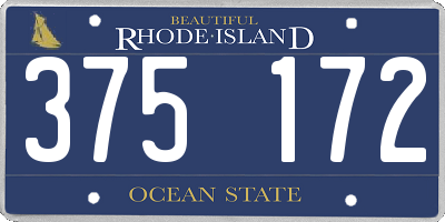 RI license plate 375172