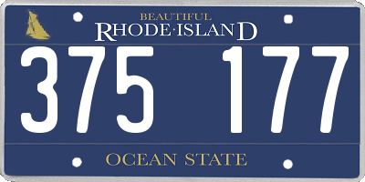 RI license plate 375177