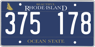 RI license plate 375178