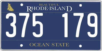 RI license plate 375179