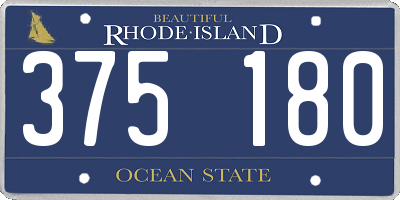 RI license plate 375180