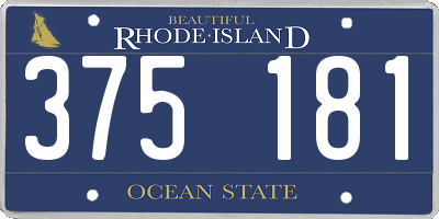 RI license plate 375181