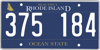 RI license plate 375184
