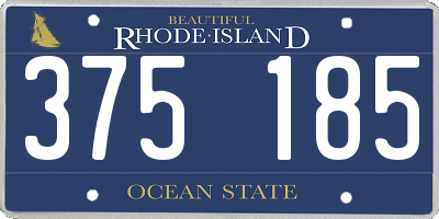 RI license plate 375185