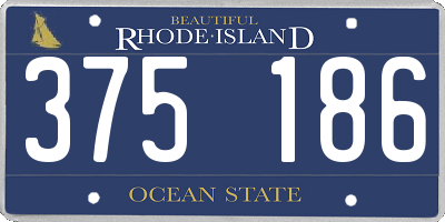 RI license plate 375186