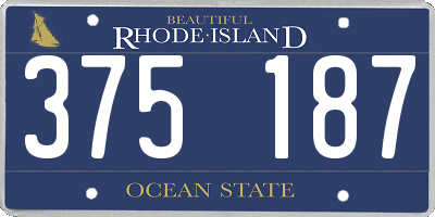 RI license plate 375187