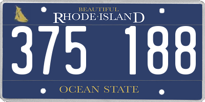 RI license plate 375188