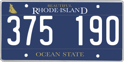 RI license plate 375190