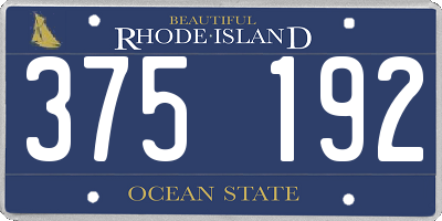 RI license plate 375192