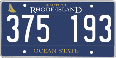 RI license plate 375193