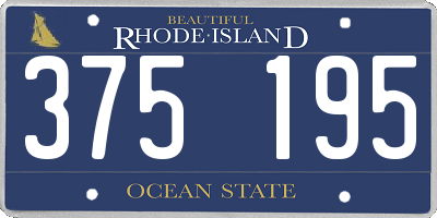 RI license plate 375195