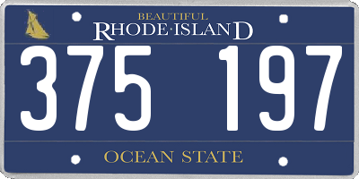 RI license plate 375197