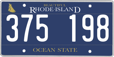 RI license plate 375198