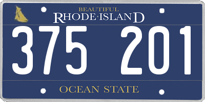 RI license plate 375201