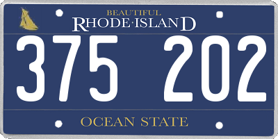 RI license plate 375202