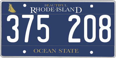 RI license plate 375208
