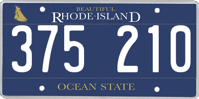 RI license plate 375210