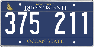 RI license plate 375211
