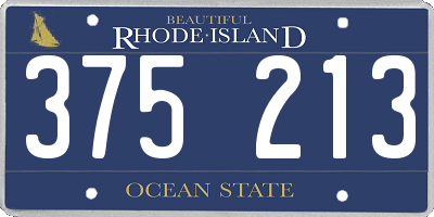 RI license plate 375213