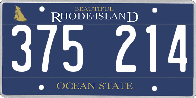 RI license plate 375214