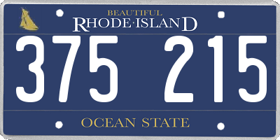 RI license plate 375215