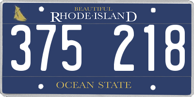 RI license plate 375218