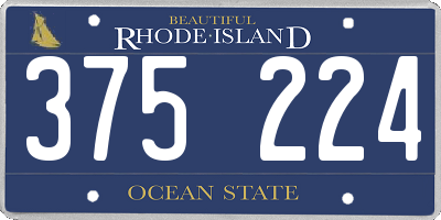 RI license plate 375224