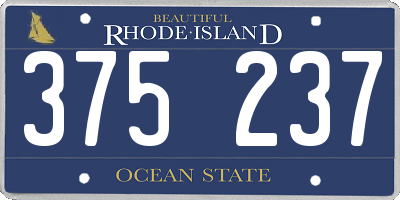 RI license plate 375237