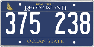 RI license plate 375238