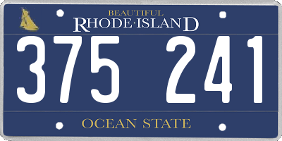 RI license plate 375241