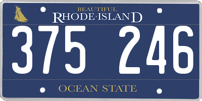 RI license plate 375246