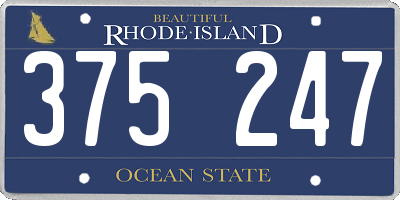RI license plate 375247