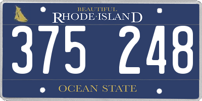 RI license plate 375248