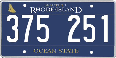 RI license plate 375251
