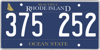 RI license plate 375252