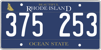 RI license plate 375253