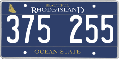 RI license plate 375255