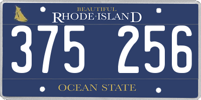 RI license plate 375256
