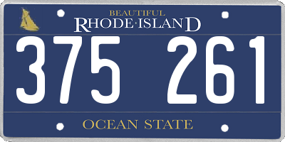 RI license plate 375261