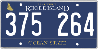 RI license plate 375264