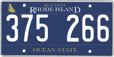 RI license plate 375266