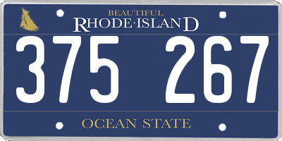 RI license plate 375267