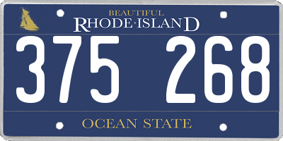 RI license plate 375268