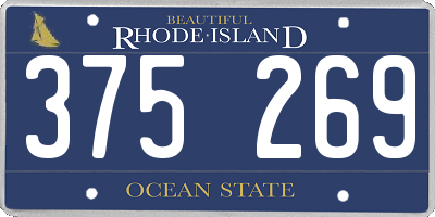 RI license plate 375269