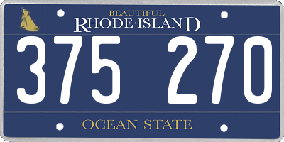 RI license plate 375270